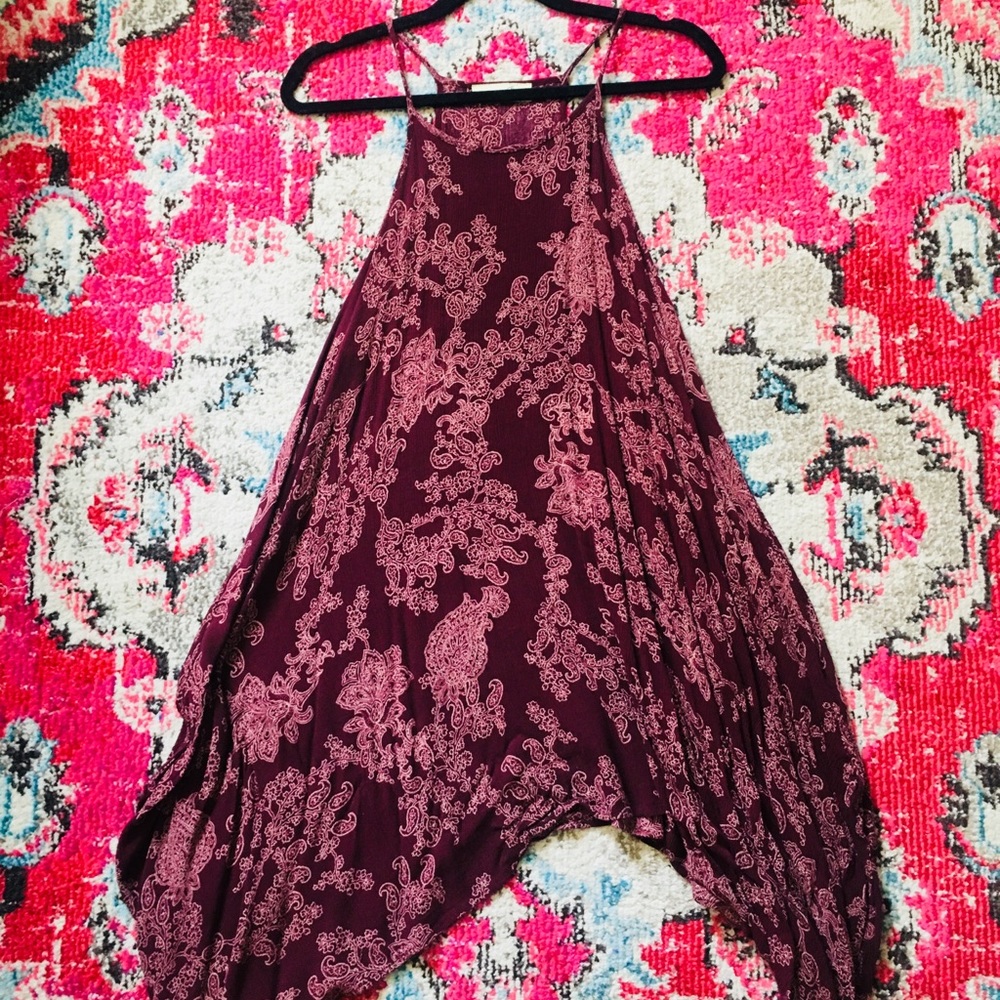 Asymmetrical Deep Purple Dress